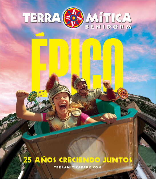 Cartelera principal de la accion 25 aniversario de Terra Mítica