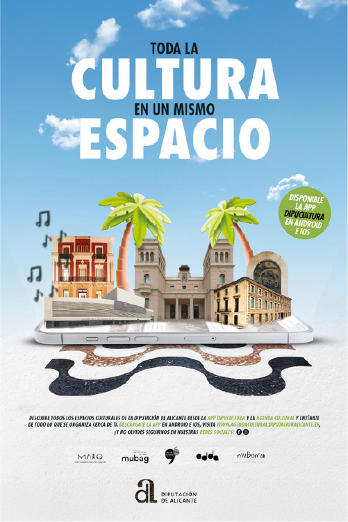 Cartelera campaña promoción acciones Diputación de Alicante.