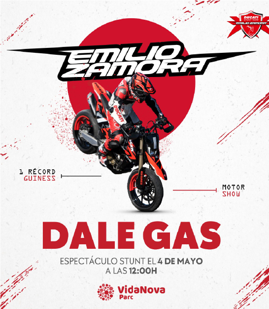 Cartel evento de motos Emilio Zamora CC Vidanova